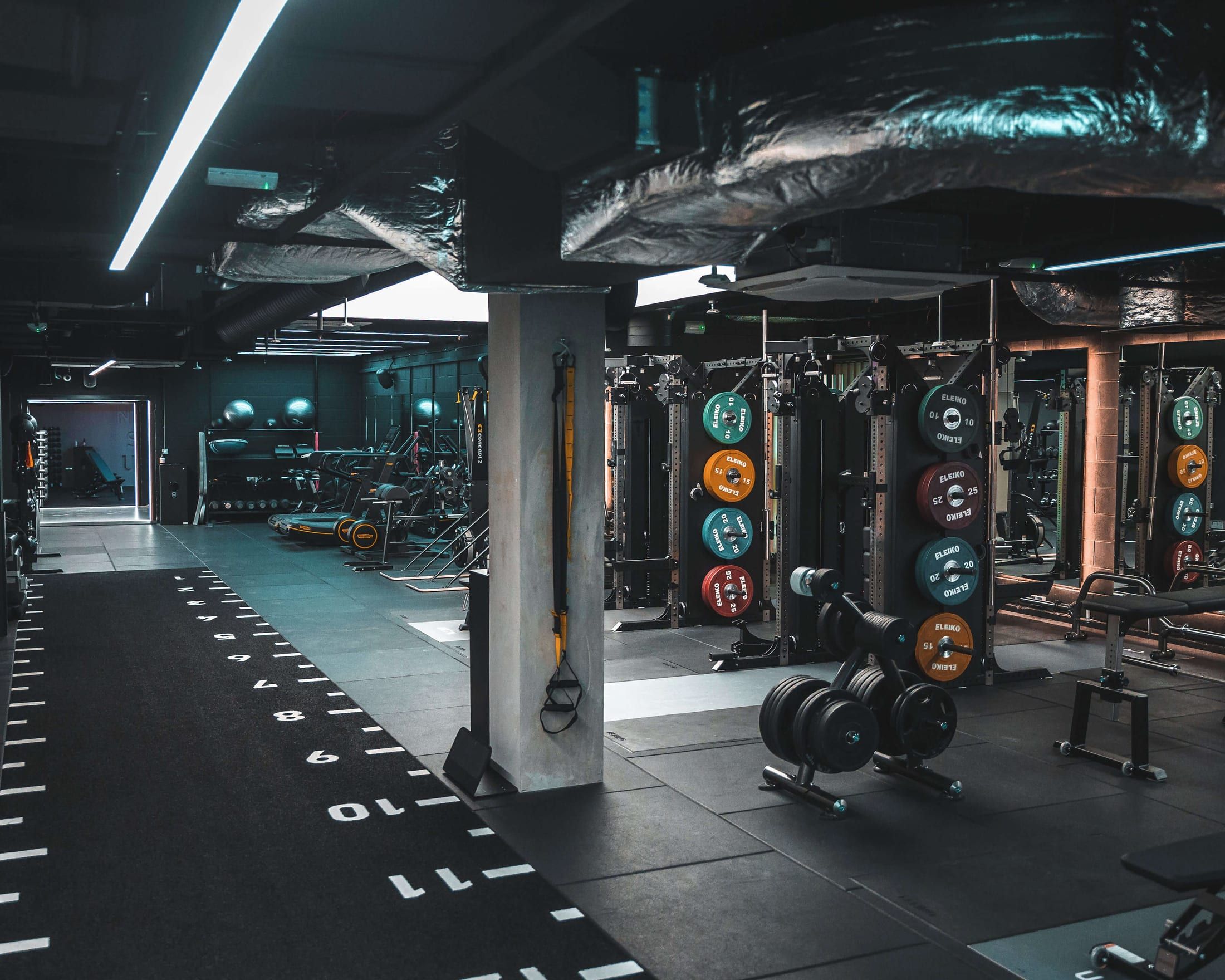 The training floor at UNTIL Soho, the private gym where Gurinder Sandhu coaches